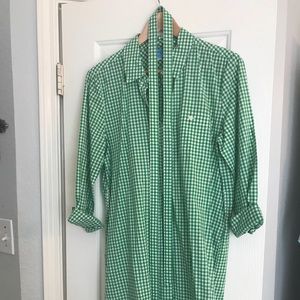 Green gingham Gap shirtdress